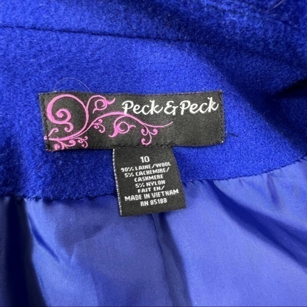 Peck And Peck Button Up Wool Peacoat - image 5